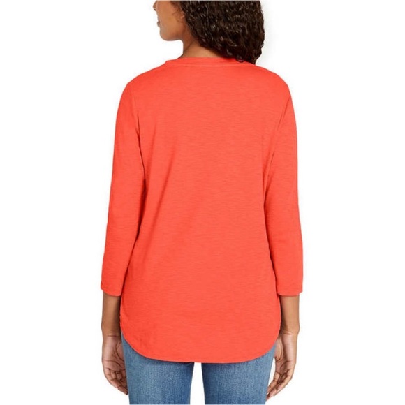 Kirkland Signature Women’s 3/4 Sleeve Slub T-shirt - Picture 3 of 6